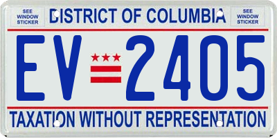 DC license plate EV2405