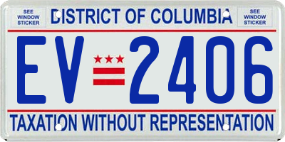 DC license plate EV2406