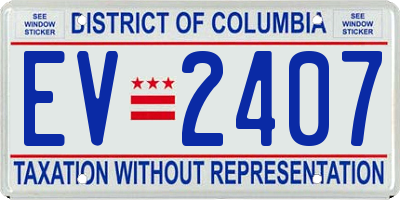 DC license plate EV2407