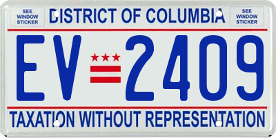 DC license plate EV2409
