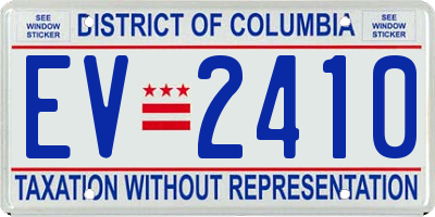DC license plate EV2410