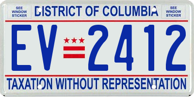 DC license plate EV2412