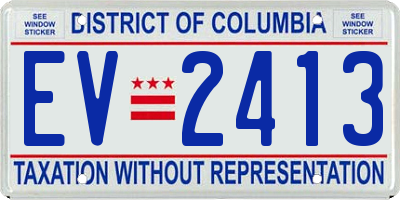 DC license plate EV2413