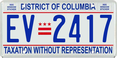 DC license plate EV2417