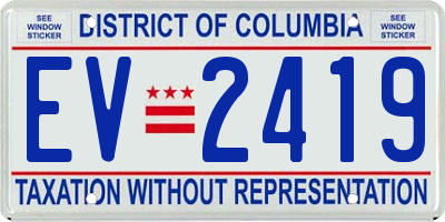 DC license plate EV2419