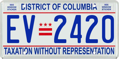 DC license plate EV2420