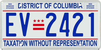 DC license plate EV2421