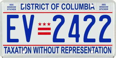 DC license plate EV2422