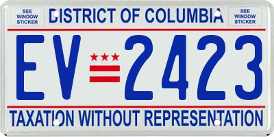 DC license plate EV2423