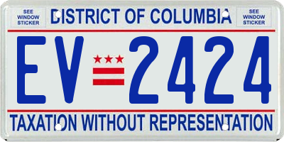 DC license plate EV2424