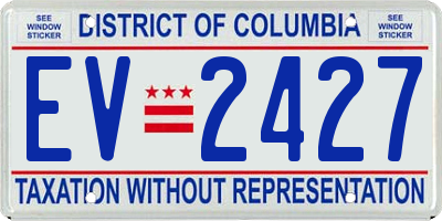 DC license plate EV2427