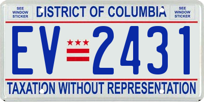 DC license plate EV2431