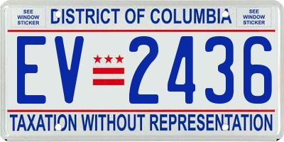 DC license plate EV2436