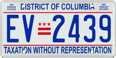 DC license plate EV2439