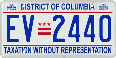 DC license plate EV2440
