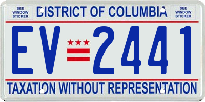 DC license plate EV2441