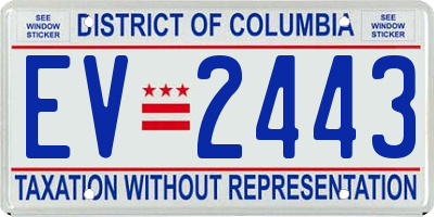 DC license plate EV2443