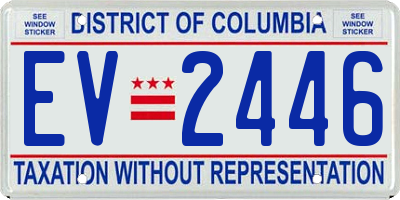DC license plate EV2446