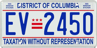 DC license plate EV2450