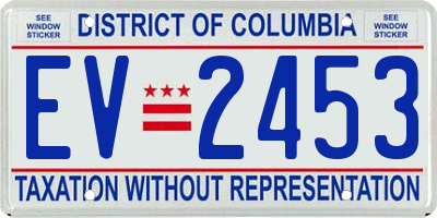 DC license plate EV2453