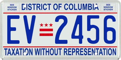 DC license plate EV2456