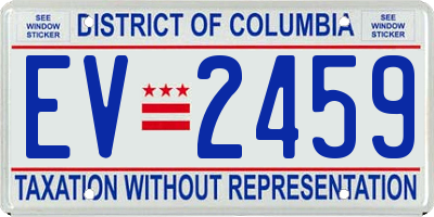 DC license plate EV2459