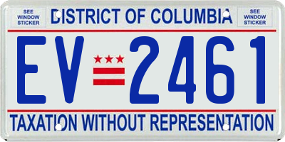 DC license plate EV2461