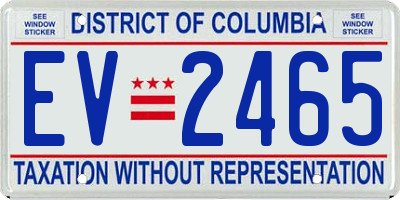 DC license plate EV2465