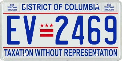 DC license plate EV2469