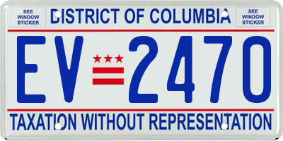 DC license plate EV2470