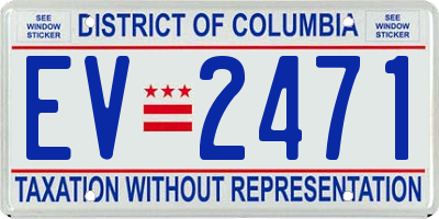 DC license plate EV2471