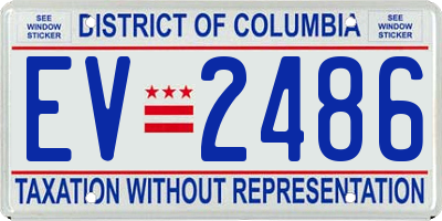 DC license plate EV2486