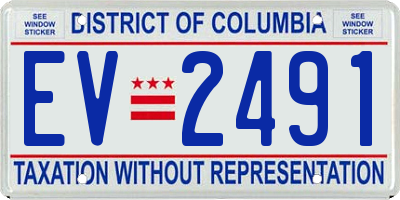 DC license plate EV2491