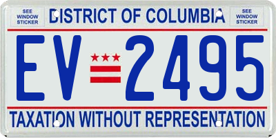 DC license plate EV2495