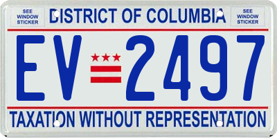 DC license plate EV2497