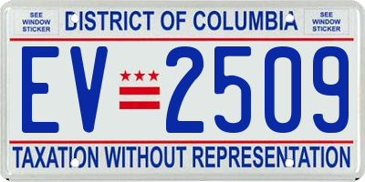 DC license plate EV2509