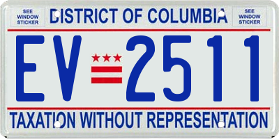 DC license plate EV2511
