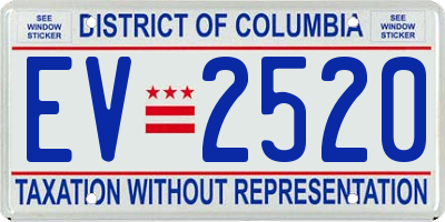 DC license plate EV2520