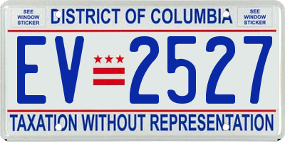 DC license plate EV2527