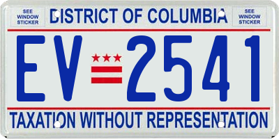 DC license plate EV2541