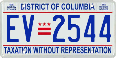 DC license plate EV2544