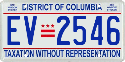 DC license plate EV2546