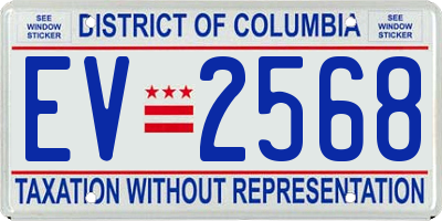 DC license plate EV2568