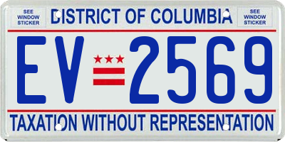DC license plate EV2569