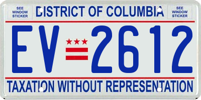 DC license plate EV2612