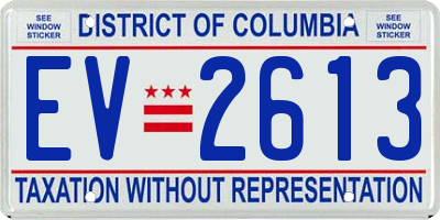DC license plate EV2613