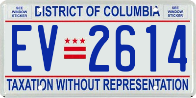 DC license plate EV2614