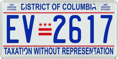 DC license plate EV2617