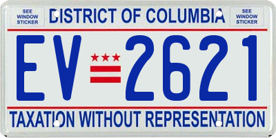 DC license plate EV2621