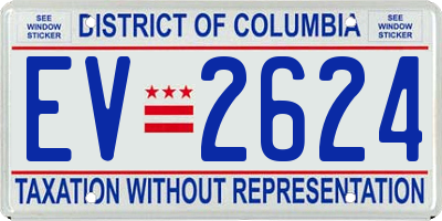 DC license plate EV2624